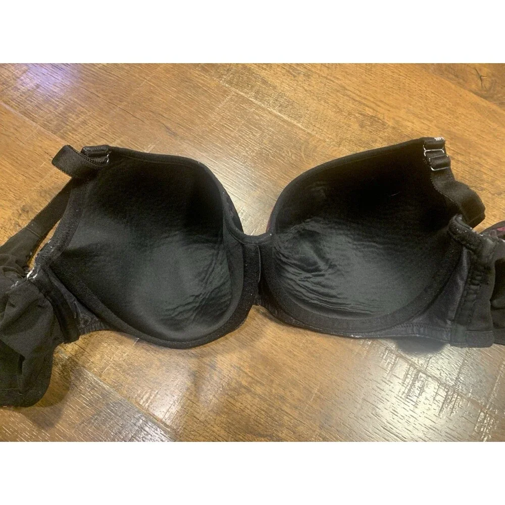 Torrid Curve Womens Skull Black Lightly Lined Full Coverage Balconette Bra 38D - Picture 4 of 8